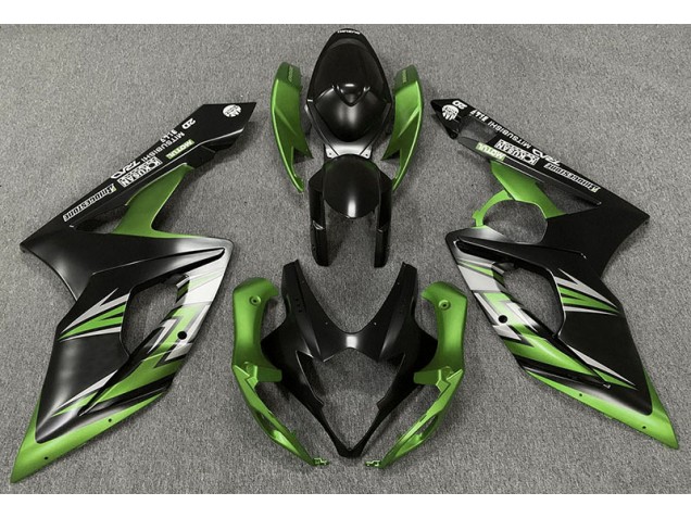Matte Black and Green 05-06 GSXR 1000 Motorcycle Fairing Matte Black and Green 05-06 GSXR 1000 Motorcycle Fairing