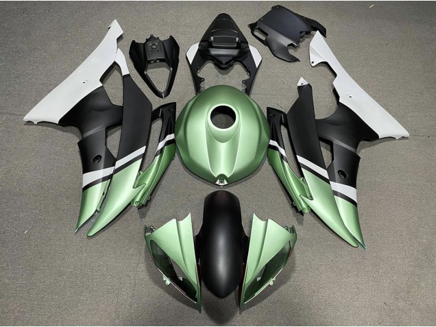 Matte Black and Green 08-16 R6 Motorcycle Fairing Matte Black and Green 08-16 R6 Motorcycle Fairing