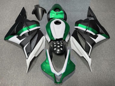 Matte Black and Green Star 09-12 CBR600RR Motorcycle Fairing