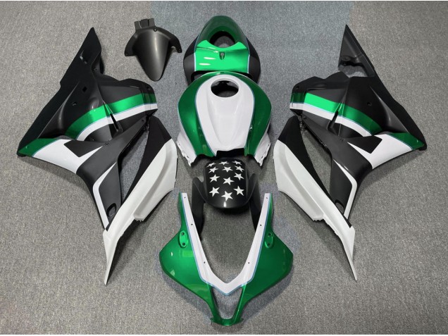 Matte Black and Green Star 09-12 CBR600RR Motorcycle Fairing Matte Black and Green Star 09-12 CBR600RR Motorcycle Fairing