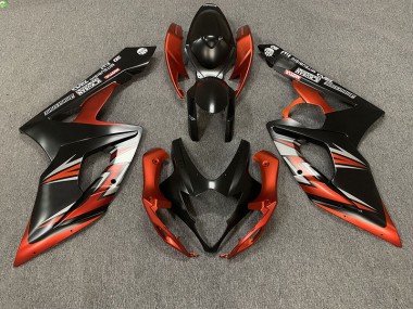 Matte Black and Orange 05-06 GSXR 1000 Motorcycle Fairing