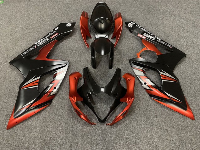 Matte Black and Orange 05-06 GSXR 1000 Motorcycle Fairing