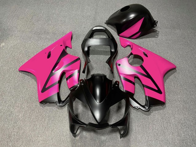 Matte Black and Pink 01-03 CBR600 F4i Motorcycle Fairing
