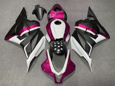 Matte Black and Pink Star 09-12 CBR600RR Motorcycle Fairing