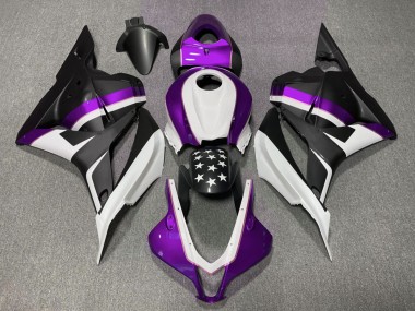 Matte Black and Purple Star 09-12 CBR600RR Motorcycle Fairing