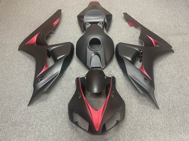 Matte Black and Red 06-07 CBR1000RR Motorcycle Fairing Matte Black and Red 06-07 CBR1000RR Motorcycle Fairing