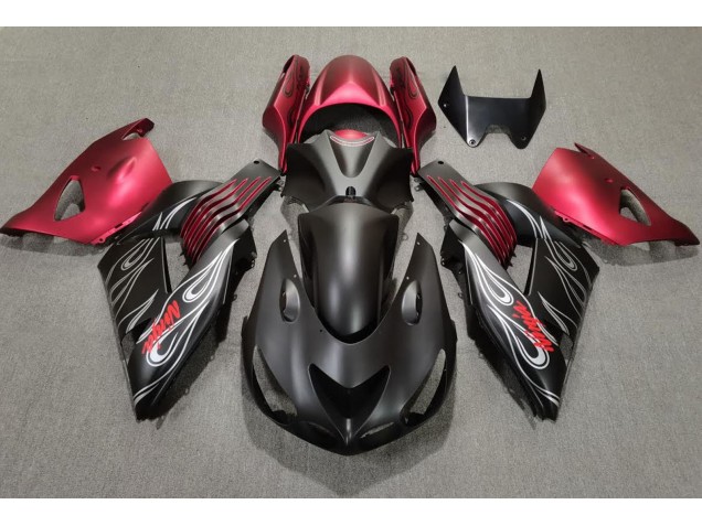Matte Black and Red 06-11 ZX14R Motorcycle Fairing Matte Black and Red 06-11 ZX14R Motorcycle Fairing