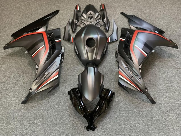 Matte Black and Red 13-18 Ninja 300 Motorcycle Fairing Matte Black and Red 13-18 Ninja 300 Motorcycle Fairing