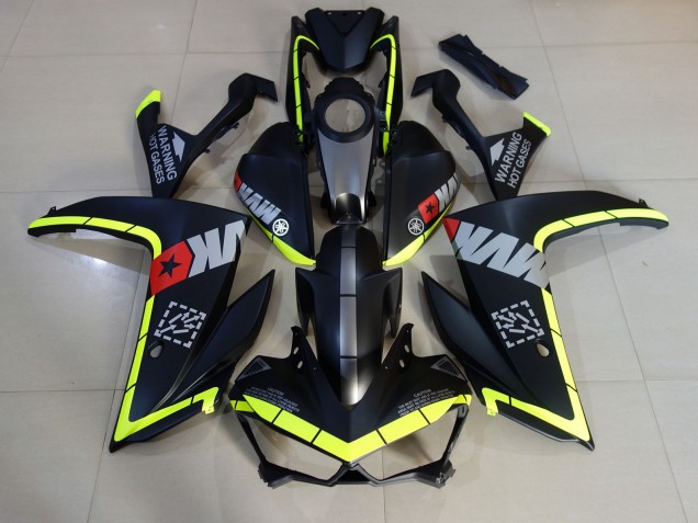 Matte Black and Yellow 15-18 R3 Motorcycle Fairing