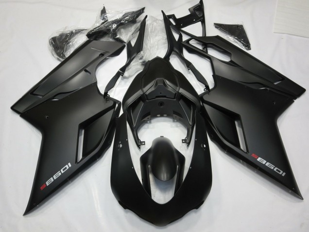 Matte Black with Red 07-14 Ducati 848 1098 1198 Motorcycle Fairing