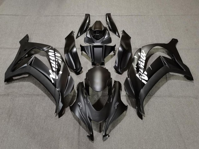 Matte Black with White 16-19 ZX10R Motorcycle Fairing