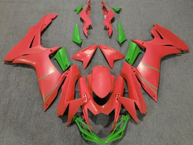Matte Grapefruit Red & Green 11-24 GSXR 600-750 Motorcycle Fairing