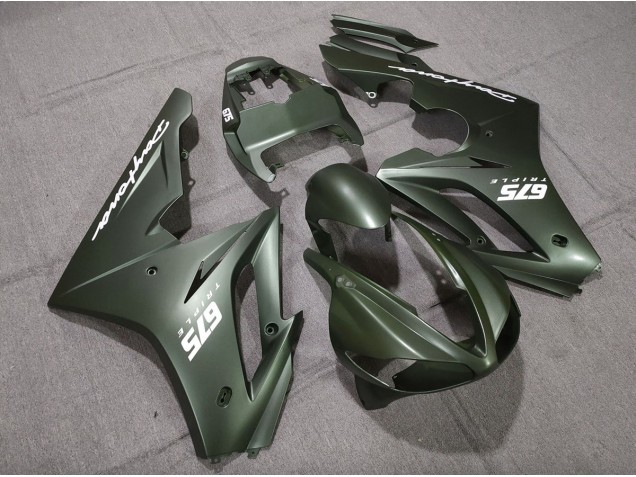 Matte Green White 09-12 Daytona 675 Motorcycle Fairing Matte Green White 09-12 Daytona 675 Motorcycle Fairing