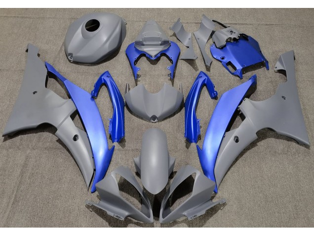 Matte Grey & Blue 08-16 R6 Motorcycle Fairing