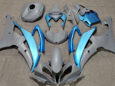 Matte Grey & Sky Blue 08-16 R6 Motorcycle Fairing