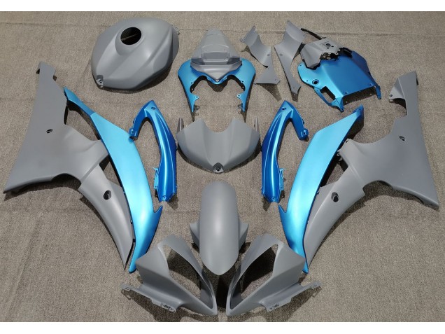 Matte Grey & Sky Blue 08-16 R6 Motorcycle Fairing