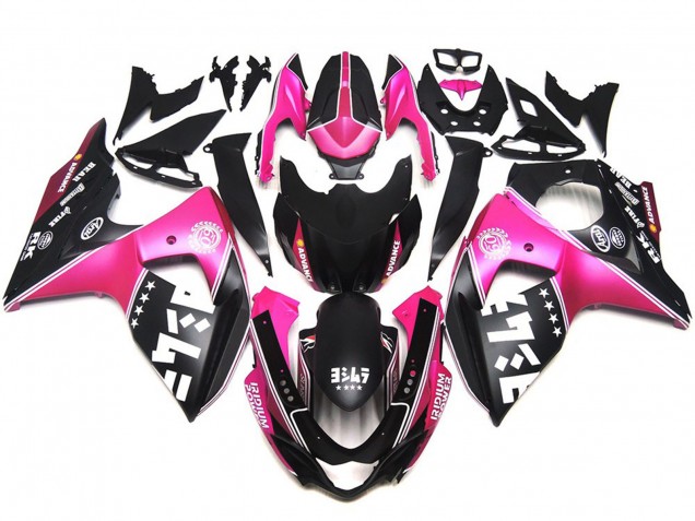 Matte Pink Custom Logos 09-16 GSXR 1000 Motorcycle Fairing