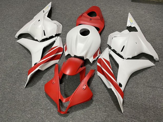 Matte Red / White 09-12 CBR600RR Motorcycle Fairing Matte Red / White 09-12 CBR600RR Motorcycle Fairing
