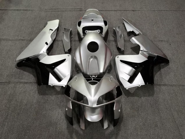 Matte Silver and Black 05-06 CBR600RR Motorcycle Fairing