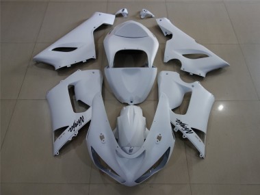 Matte White 05-06 ZX6R Motorcycle Fairing