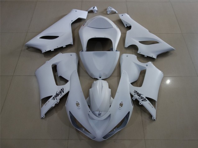 Matte White 05-06 ZX6R Motorcycle Fairing