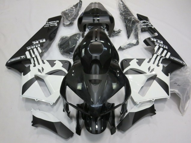 Matte Black & White Punisher Logo 05-06 CBR600RR Motorcycle Fairing