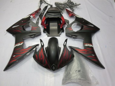 Matte red Flame 03-04 R6 Motorcycle Fairing