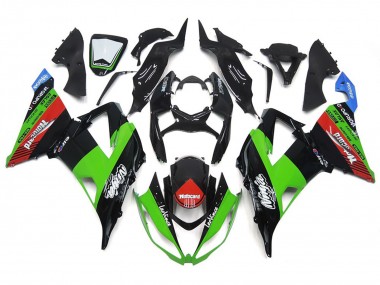 MotoCard Green and Black 13-18 ZX6R Motorcycle Fairing