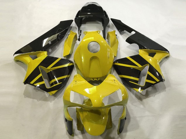 Mustard Yellow & Gloss Black 03-04 CBR600RR Motorcycle Fairing