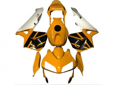 Mustard Yellow & Matte Silver 03-04 CBR600RR Motorcycle Fairing