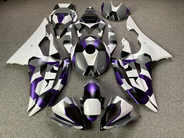 Mystic Purple Snow Camo 08-16 R6 Motorcycle Fairing