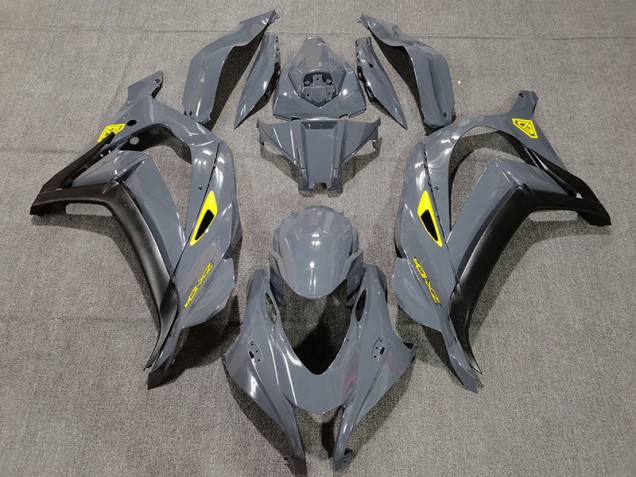 Nardo Grey & Black 16-19 ZX10R Motorcycle Fairing Nardo Grey & Black 16-19 ZX10R Motorcycle Fairing