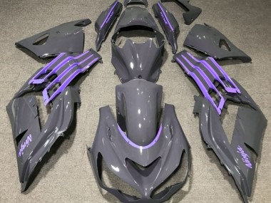 Nardo Grey & Purple 12-21 ZX14R Motorcycle Fairing