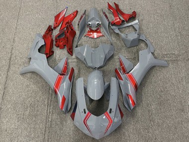 Nardo Grey & Red Accents 15-19 R1 Motorcycle Fairing