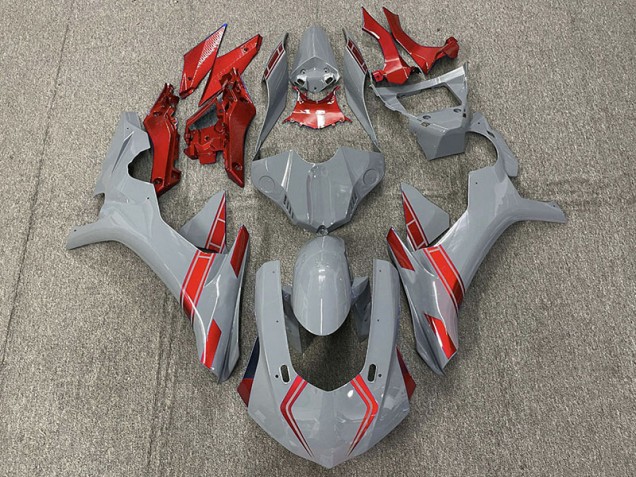 Nardo Grey & Red Accents 15-19 R1 Motorcycle Fairing