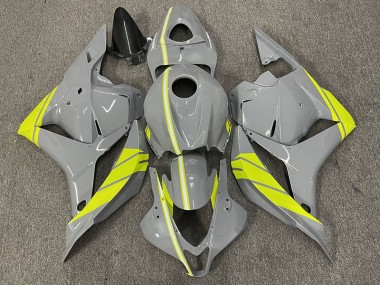 Nardo Grey and High Viz Yellow 09-12 CBR600RR Motorcycle Fairing
