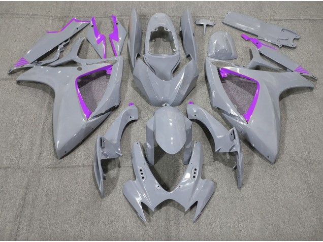 Nardo and Purple Trim 06-07 GSXR 600-750 Motorcycle Fairing Nardo and Purple Trim 06-07 GSXR 600-750 Motorcycle Fairing