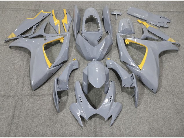 Nardo and Yellow Trim 06-07 GSXR 600-750 Motorcycle Fairing Nardo and Yellow Trim 06-07 GSXR 600-750 Motorcycle Fairing