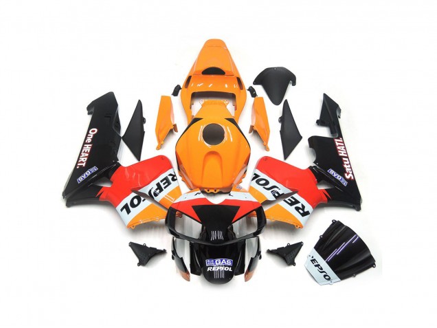 One Heart. Repsol 03-04 CBR600RR Motorcycle Fairing One Heart. Repsol 03-04 CBR600RR Motorcycle Fairing