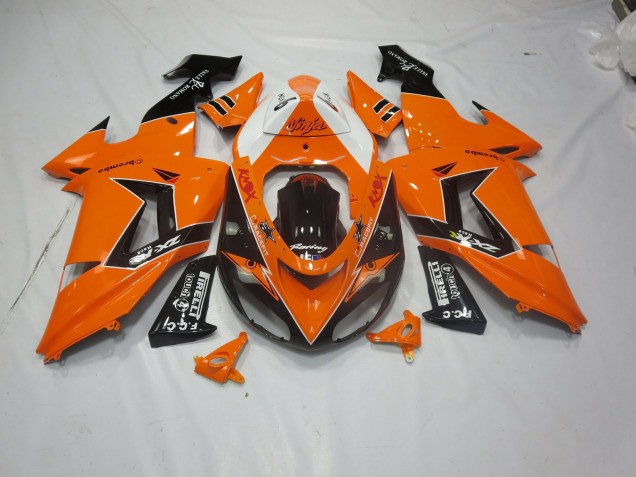 Orange Black 06-07 ZX10R Motorcycle Fairing