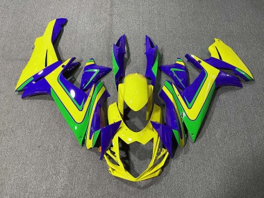 Orange Green and Blue 11-24 GSXR 600-750 Motorcycle Fairing