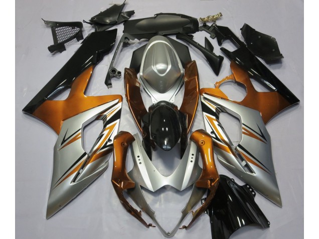 Orange Silver and Black 05-06 GSXR 1000 Motorcycle Fairing