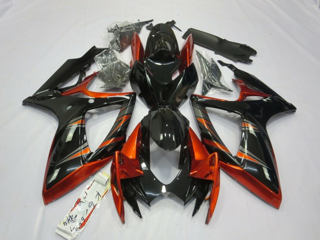Orange and Black 06-07 GSXR 600-750 Motorcycle Fairing
