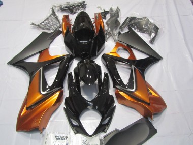 Orange and Black 07-08 GSXR 1000 Motorcycle Fairing