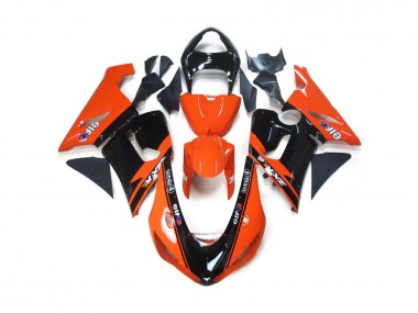 Orange and Black Elf 05-06 ZX6R Motorcycle Fairing
