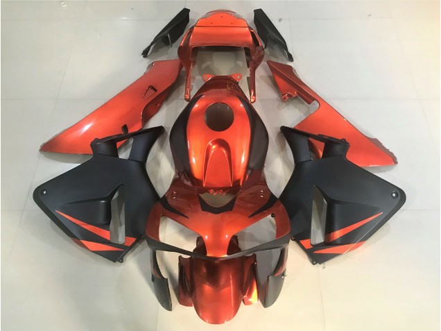 Orange and Matte Black 03-04 CBR600RR Motorcycle Fairing