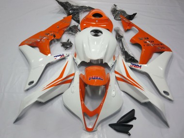 Orange and White HRC- CBR600RR 07-08 07-08 CBR600RR Motorcycle Fairing