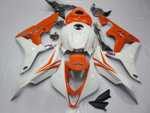 Orange and White HRC- CBR600RR 07-08 07-08 CBR600RR Motorcycle Fairing Orange and White HRC- CBR600RR 07-08 07-08 CBR600RR Motorcycle Fairing