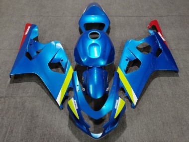 Pearl Blue Yellow 04-05 GSXR 600-750 Motorcycle Fairing