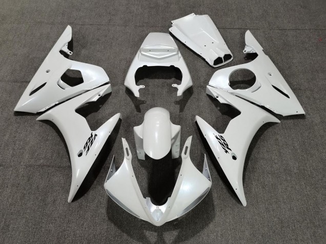Pearl White 05 R6 Motorcycle Fairing